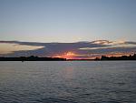 sun set on forest lake i live there.