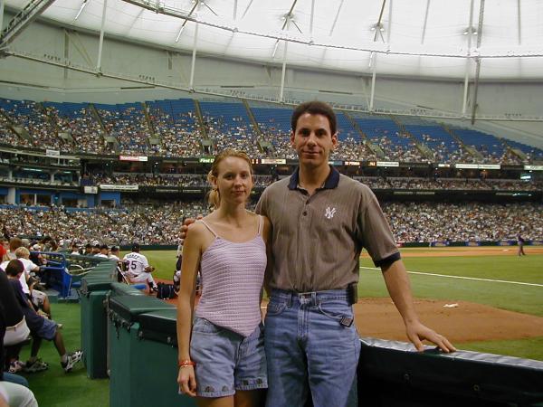 Here is another picture of us at the Yankee game in Tampa
